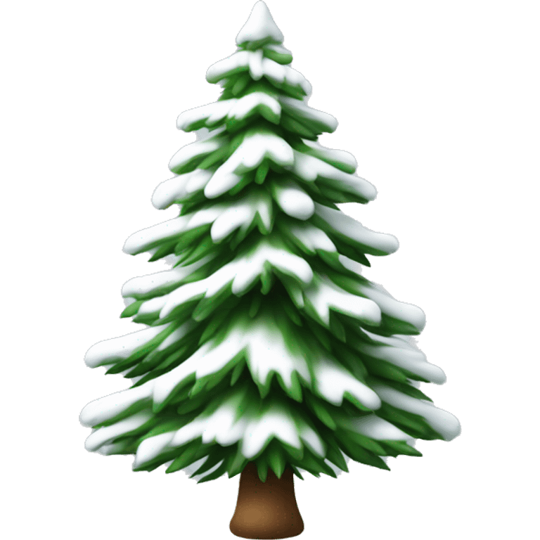  actual white fir christmas tree isolated.  emoji