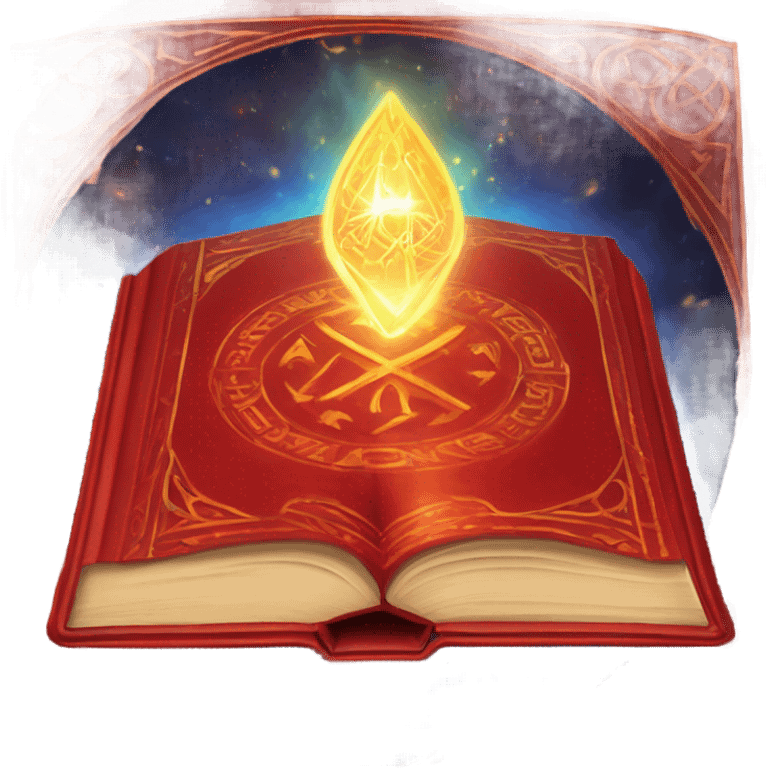 red magical book emoji