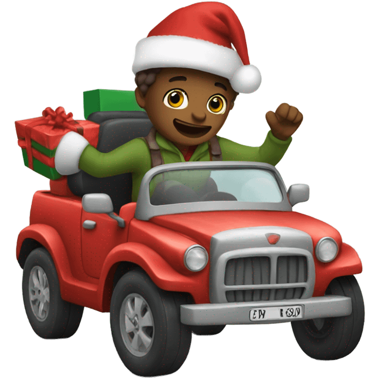 Driving HOME for christmas emoji