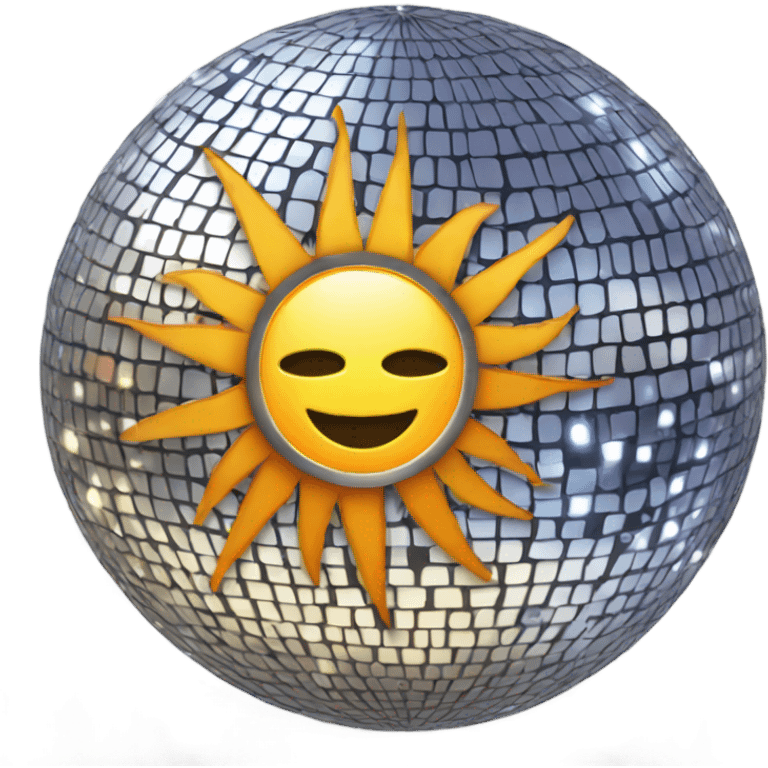 Disco ball sun emoji