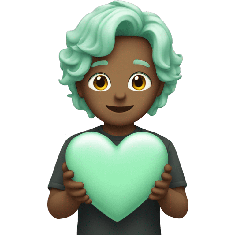 pastel green heart emoji