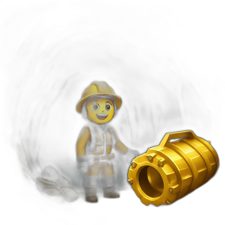 mining gold shaft cave emoji