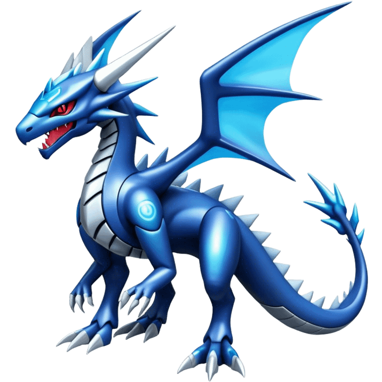  Cool Edgy Shiny Futuristic Ethereal Legendary Dialga-Digimon-Salamence-Kyurem-hybrid full body emoji