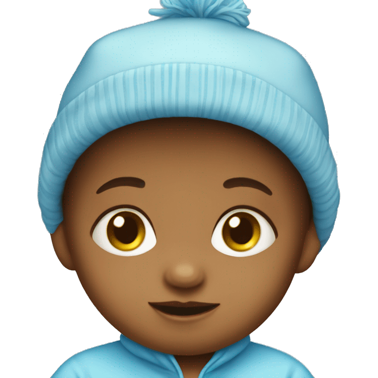 Baby with blue hat emoji