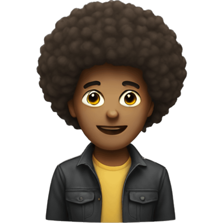 Emoji with a fro emoji