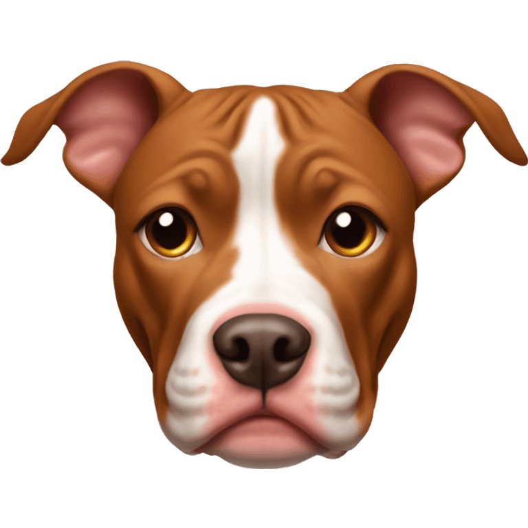 Cute red nose pit bull emoji