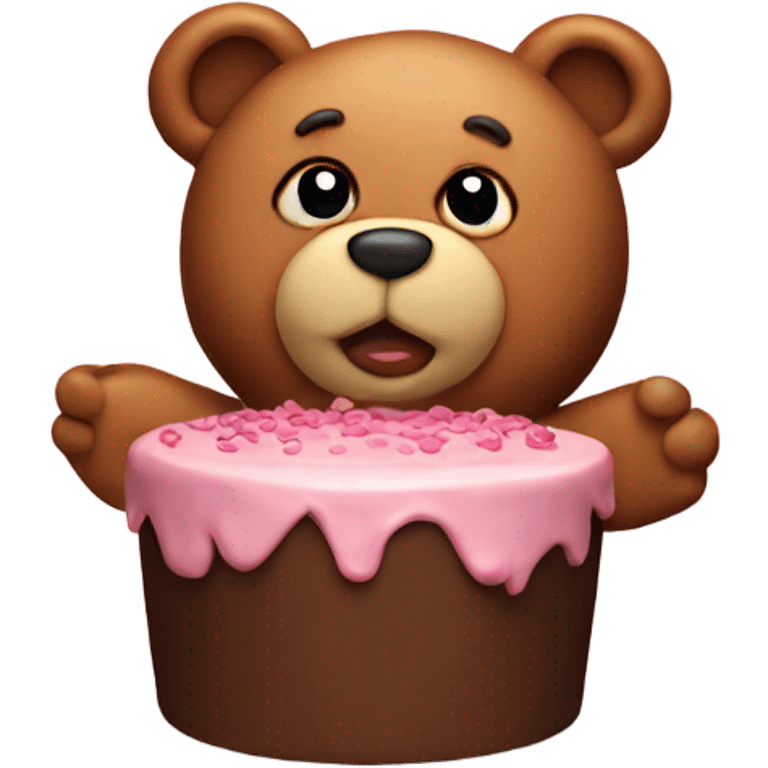 teddy bear cake emoji