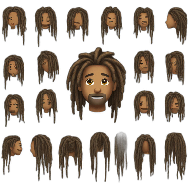 Diyed dreads locks emoji