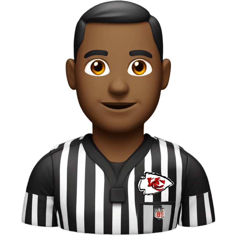 referee wearing a Kansas City chiefs uniform emoji