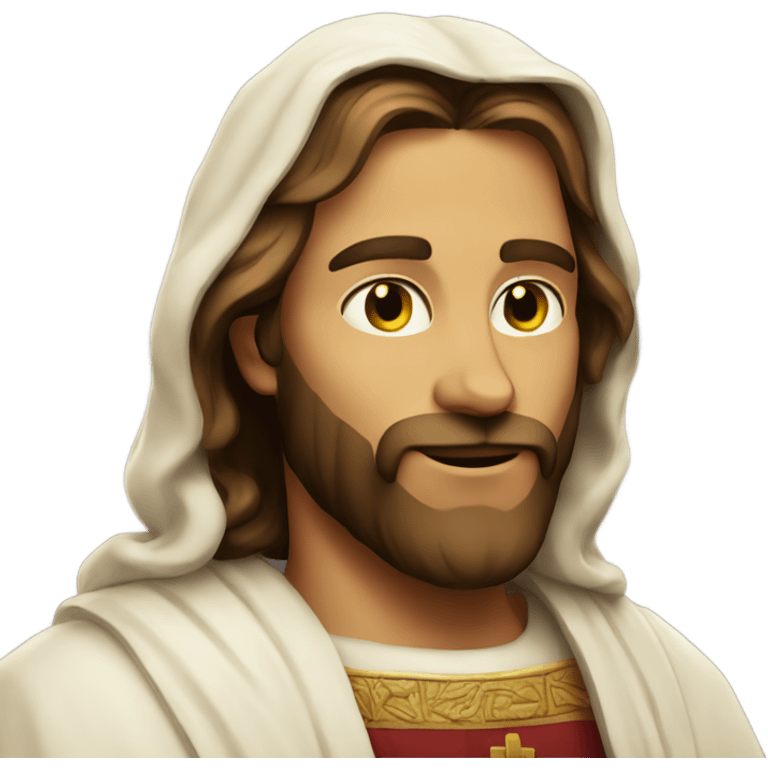 Chill guy cat Jesus emoji