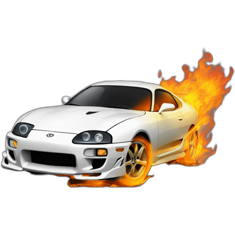 toyota supra on fire emoji