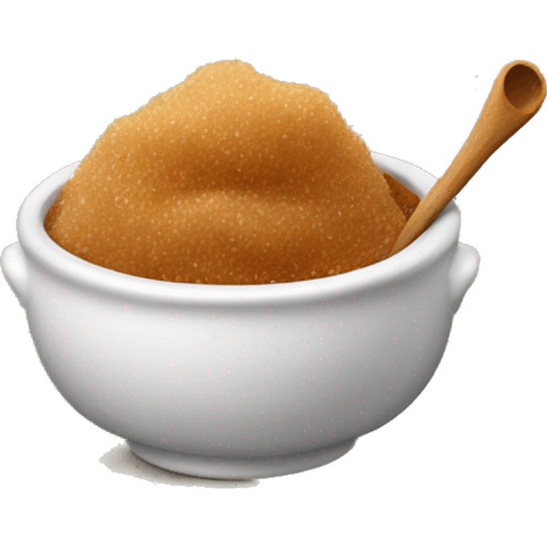 A single sugar bowl of brown sugar emoji