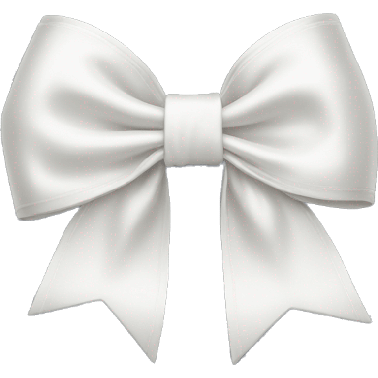 white satin bow emoji