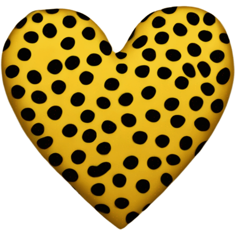 a cheetah print heart  emoji