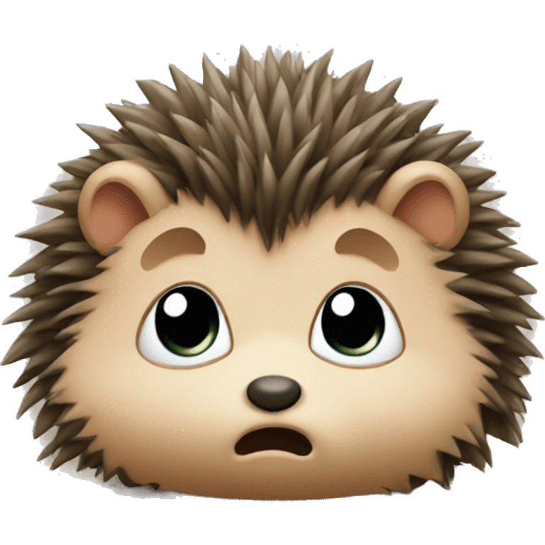 Crying hedgehod emoji