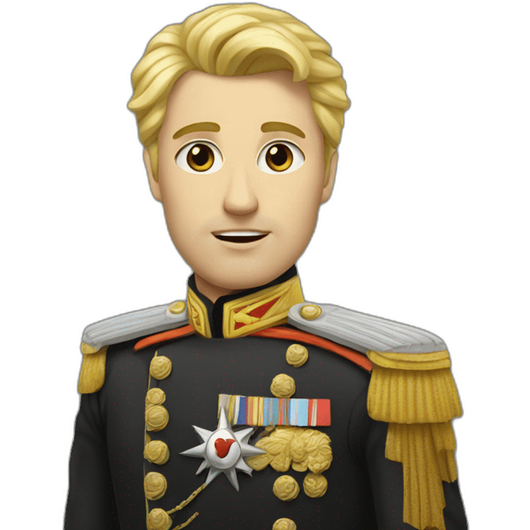 blonde guy as a dictator emoji