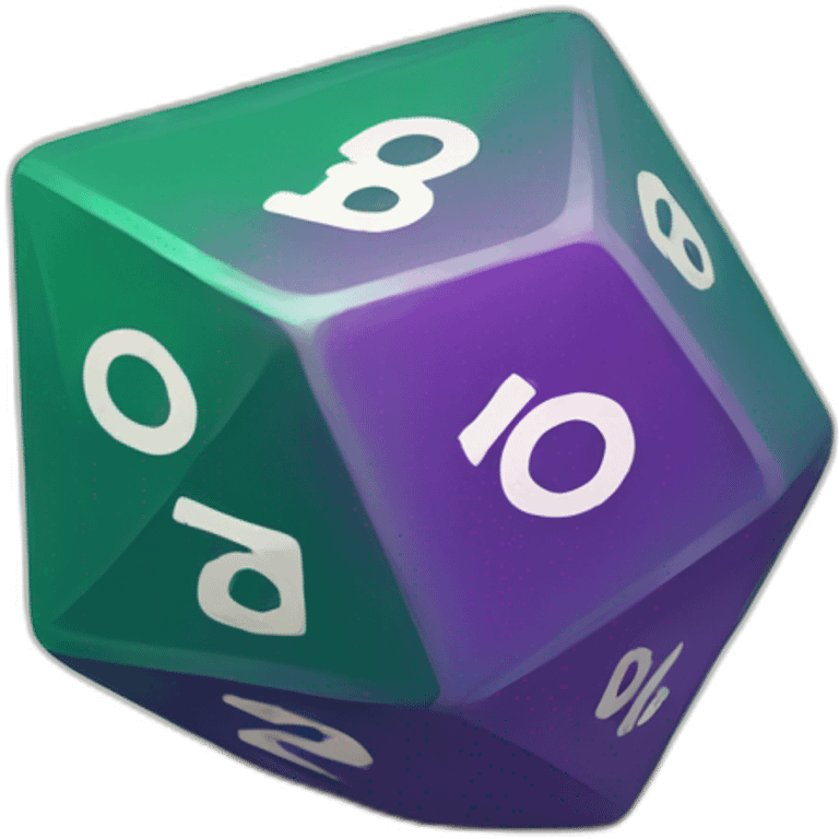 D20 dice emoji