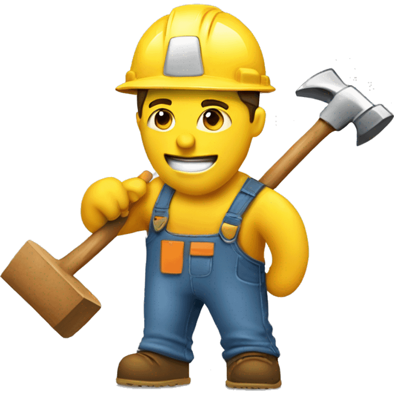 person with hardhat and hammer emoji