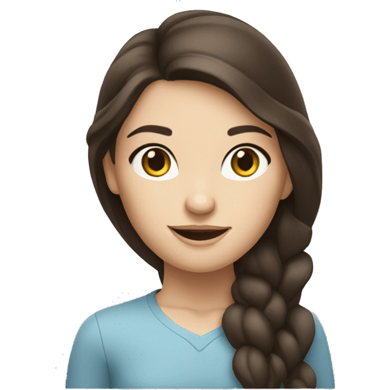 Brunette girl and Volvo logo emoji