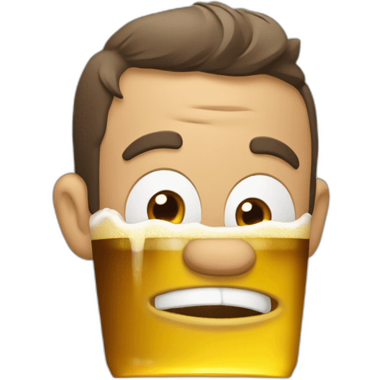 Buzo bebiendo cerveza  emoji