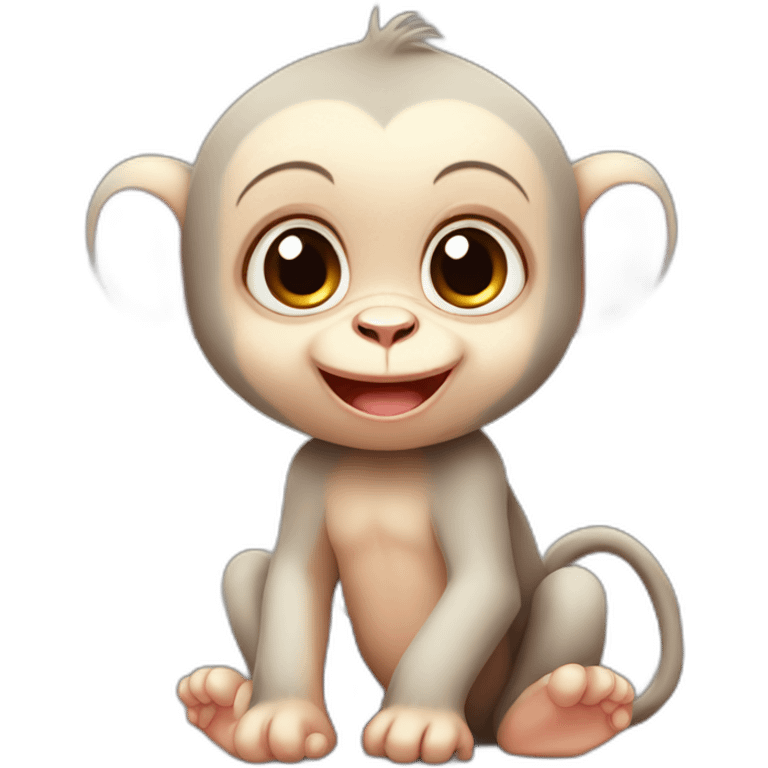 cute baby monkey emoji