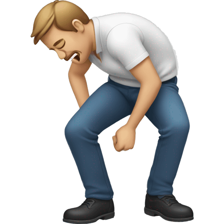 man with back pain emoji