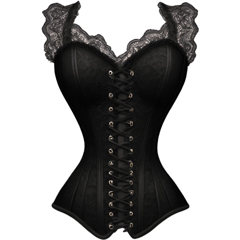 black lace corset emoji