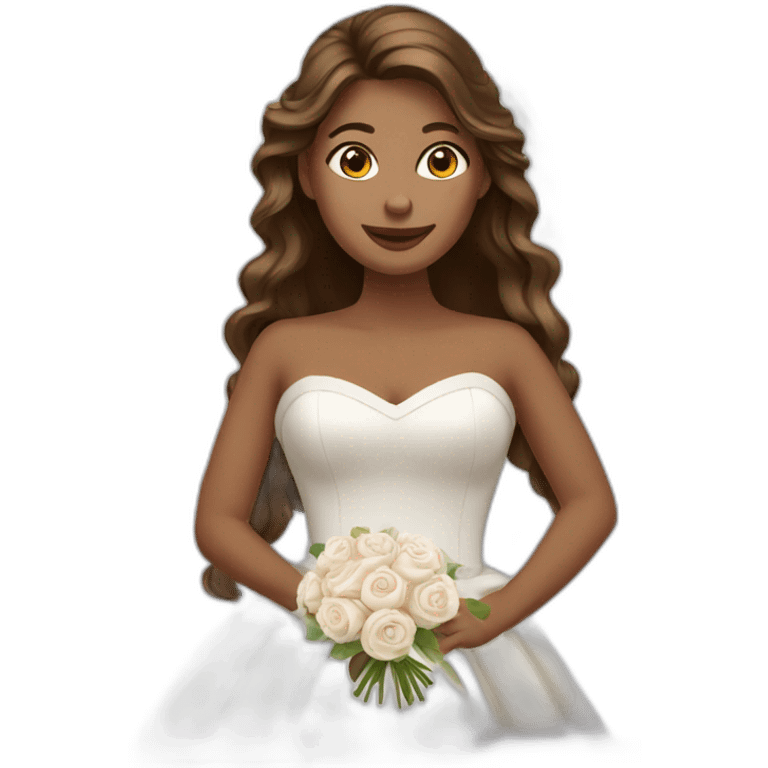 Mariage femme brun emoji