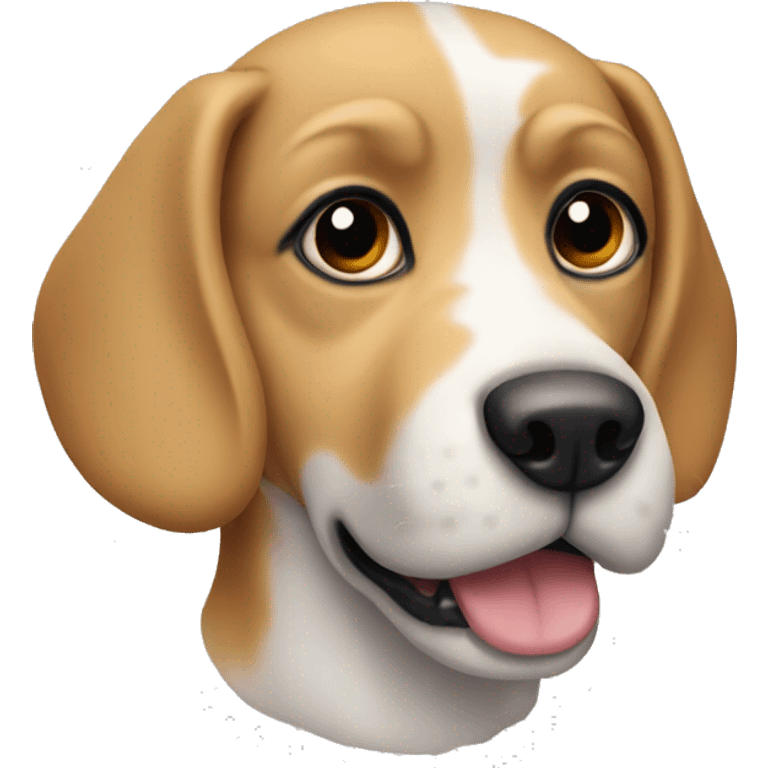 Dog with oval black eyes emoji