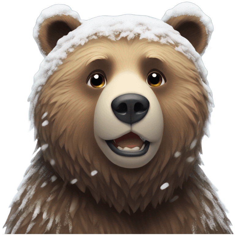 Bear in the snow  emoji