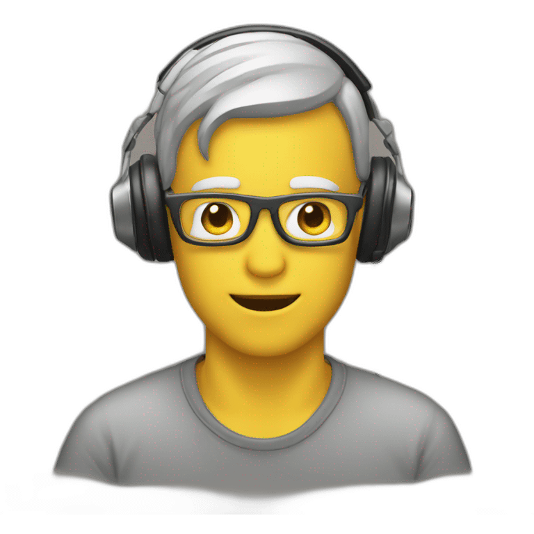 music listener emoji