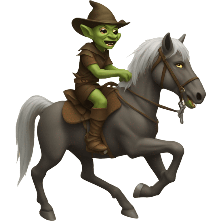 Goblin riding a horse emoji