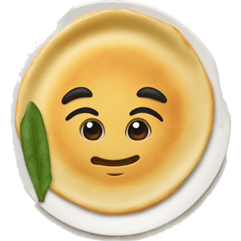 Dosa on plate emoji