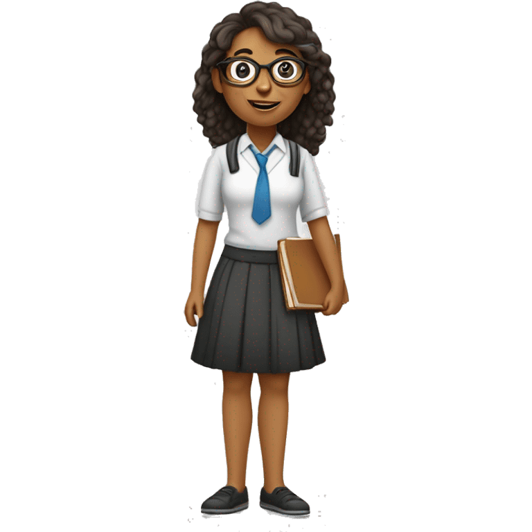 Teacher infantil - loira com óculos e cabelos médios  emoji