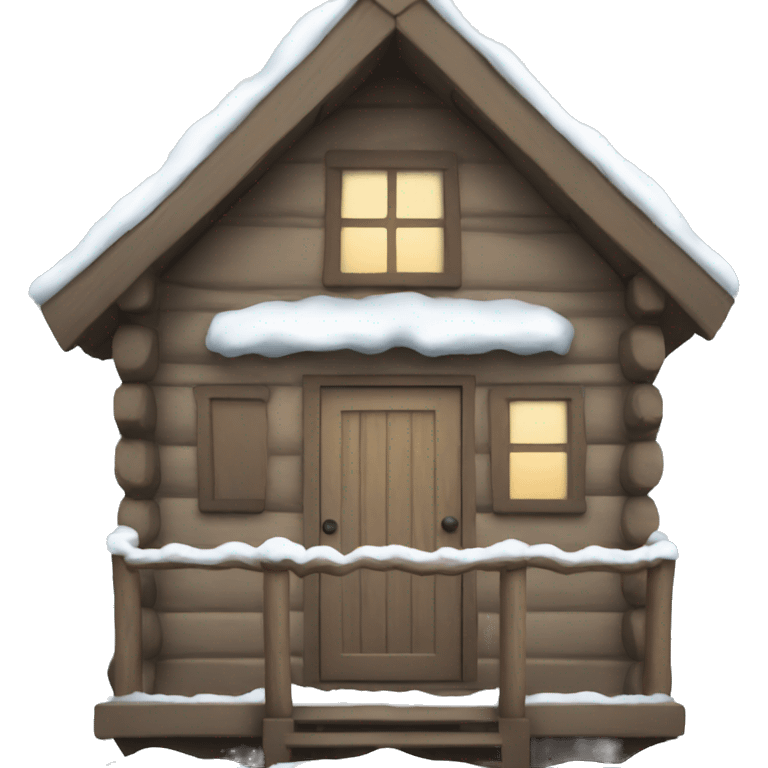 winter cabin emoji