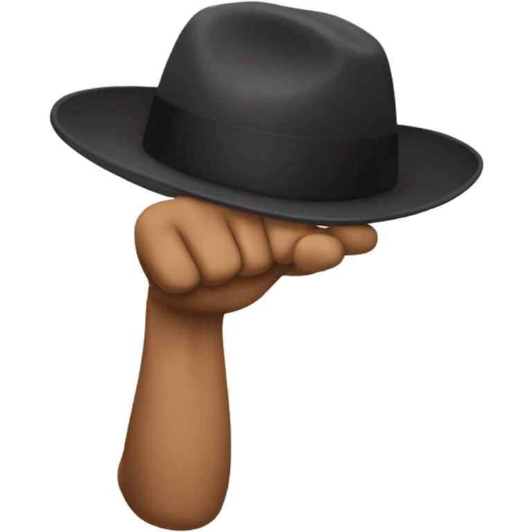 Arms with hat emoji