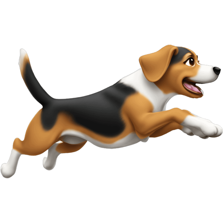 Agility dog jumping over anvil emoji