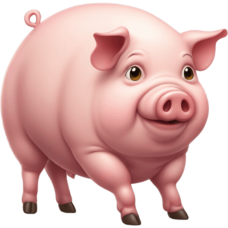 a bloated pig emoji