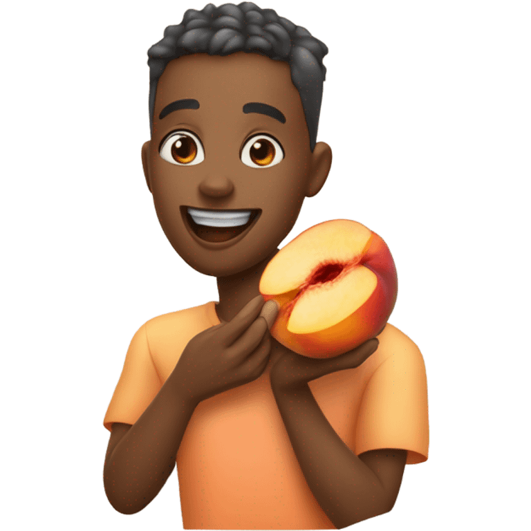 Eating peach  emoji