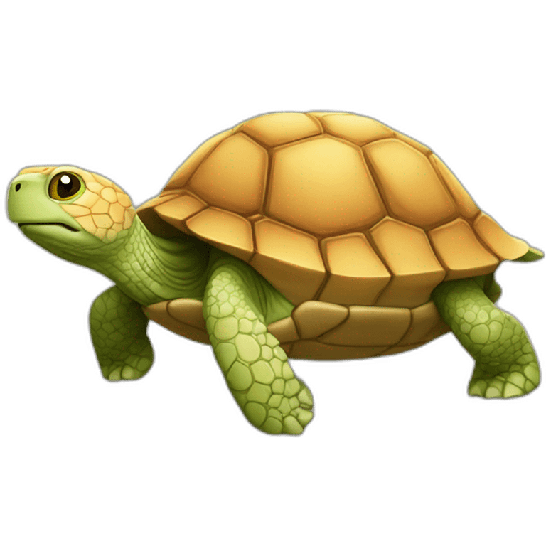 Chat sur une tortue emoji