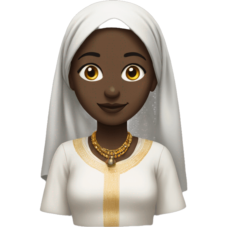 Sudanese girl in traditional outfit emoji