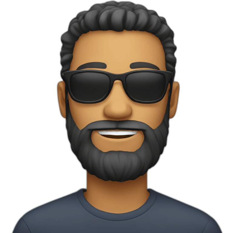 bearded man with sunglasses emoji