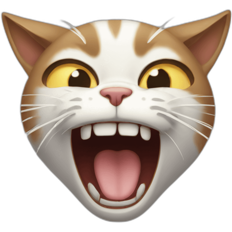 depressed cat screaming emoji