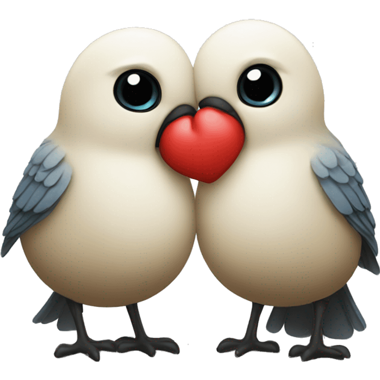 birds kissing emoji