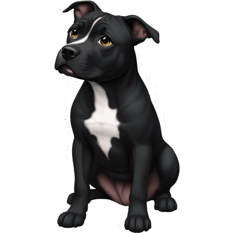 All black female Staffordshire  emoji