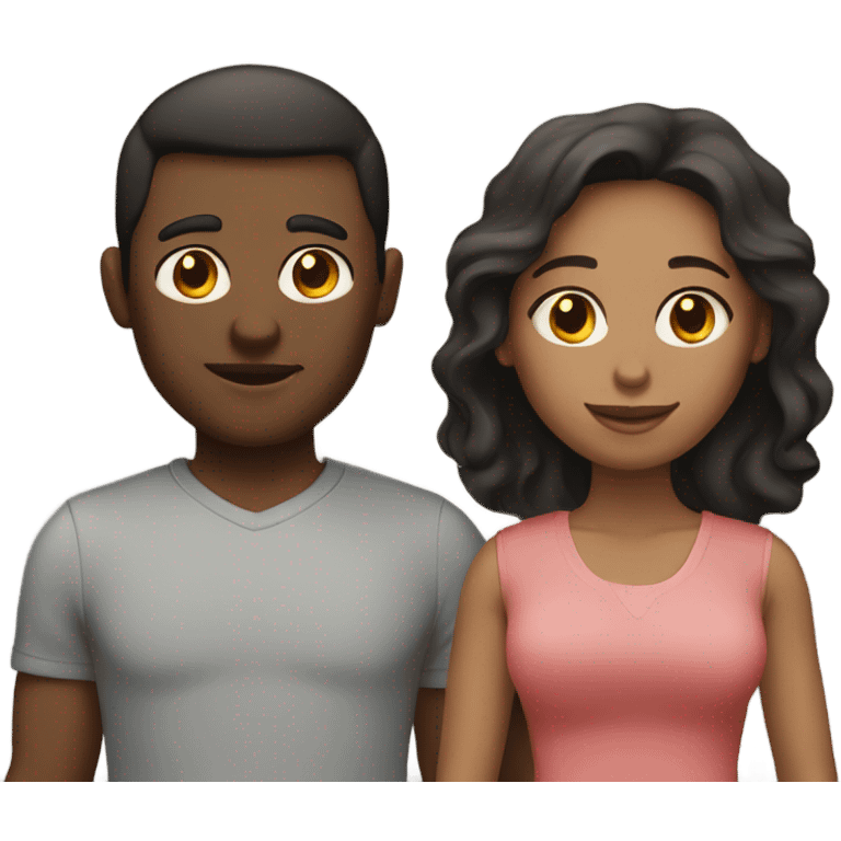 Husband and wife, both with light skin and dark hair emoji