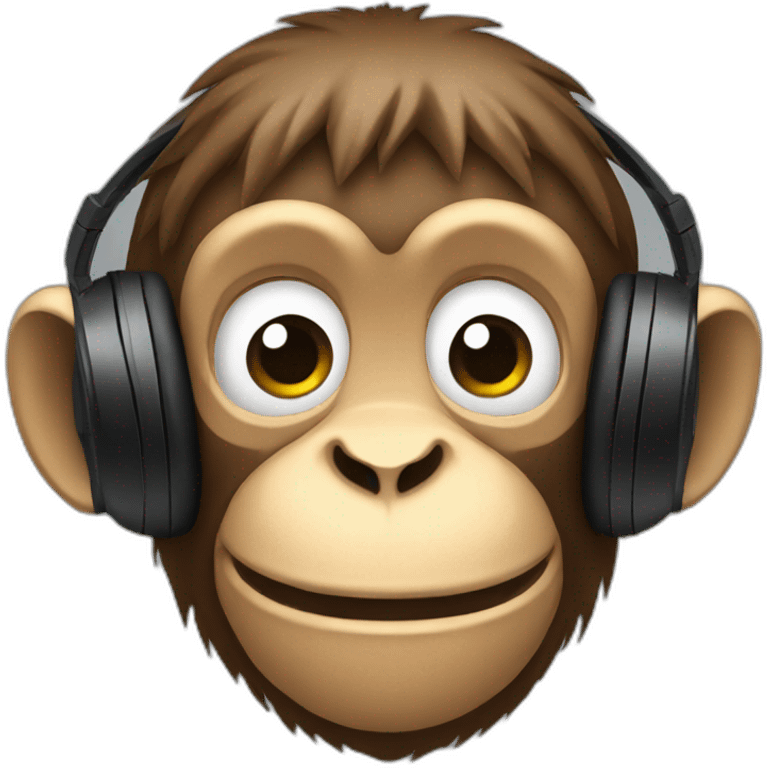 Monkey headset emoji