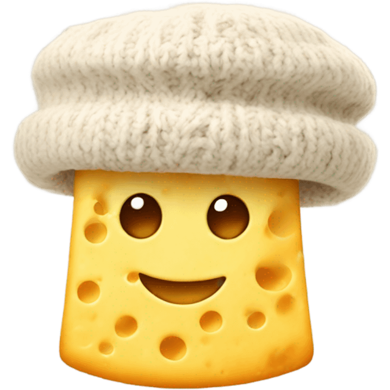 Cheese in a wool hat dancing  emoji