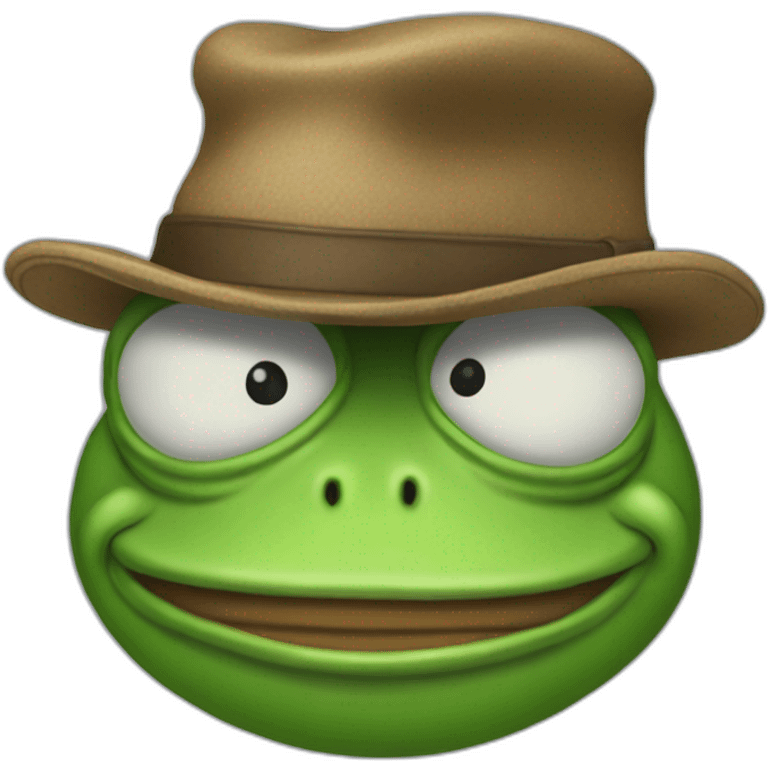 pepe the frog wearing a hello hat emoji