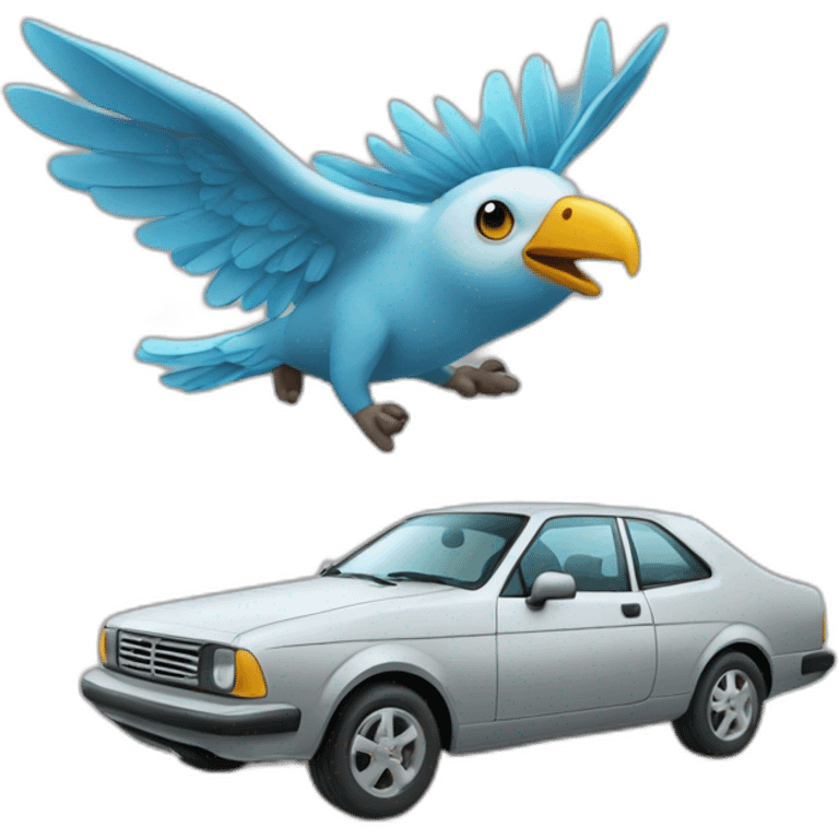 Voiture avec des ailes emoji